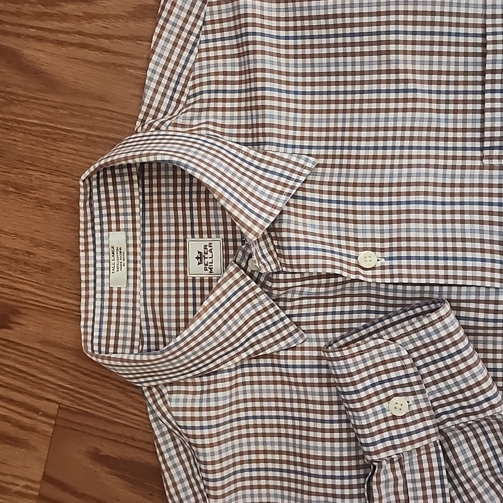 Peter millar tall lg button down shirt